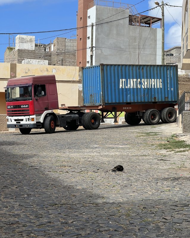 Shipping container ready for export